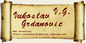 Vukoslav Grdanović vizit kartica